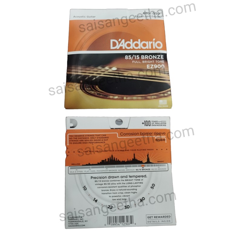 D'ADDARIO ACOUSTIC STRING SET EZ900